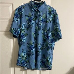 Floral Blue Men's Shirt